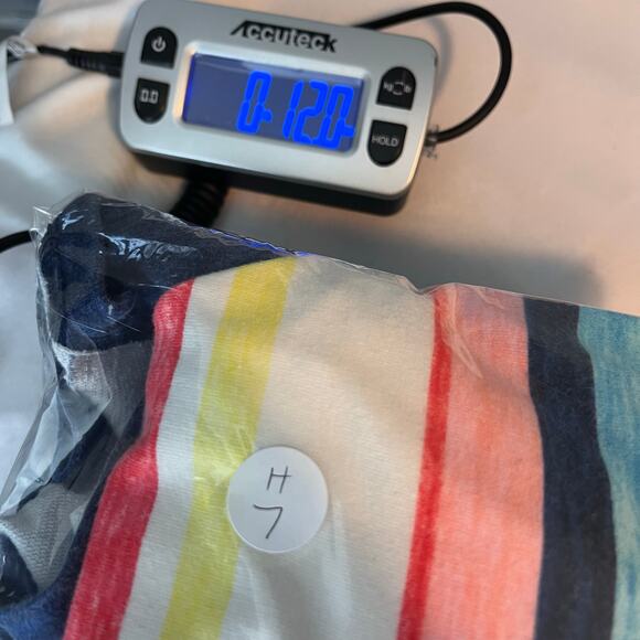 T By Talbots Med Pet Multicolor Striped Pullover 1/2 Zip 3/4 Sleeve Stretch Golf - Picture 13 of 13